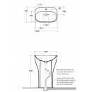 Свободностояща Монолитна Мивка 60х40см. VANITY BASINS